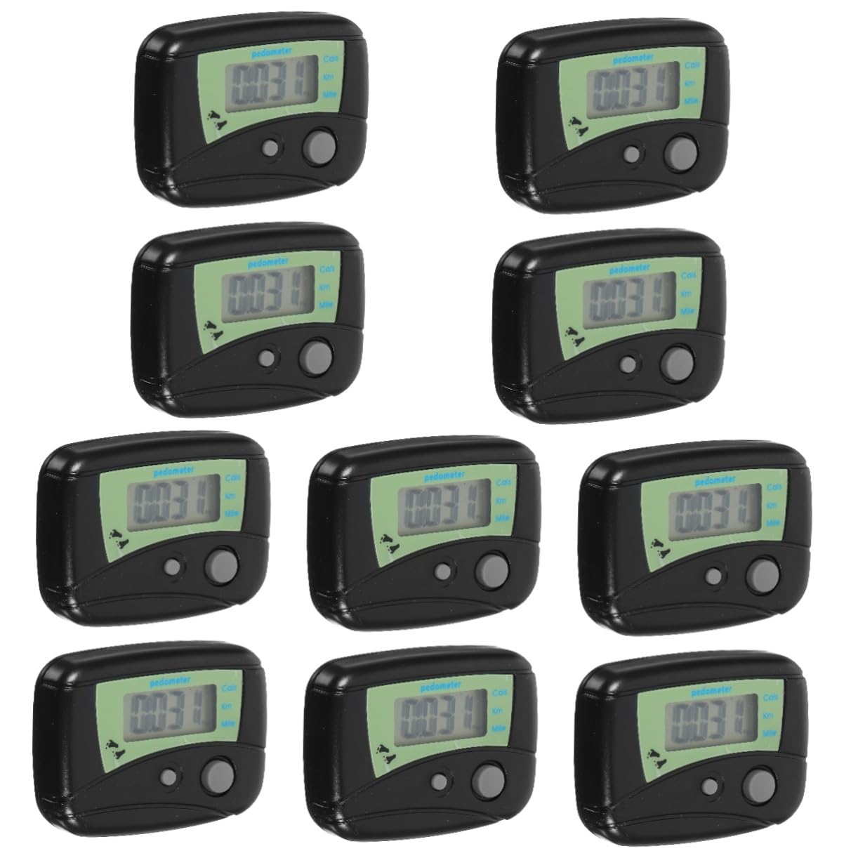 10 Pièces Compteur de Distance à Pied Compteur de Pas podomètre EUR de Pas numérique Clip podomètre sur EUR de Calories Pas à Pas numérique Black