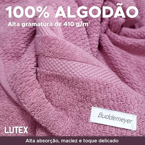 Jogo De Banho Buddemeyer Vanilla Extra Soft 100% Algodão Toalha Alta Absorção Macia Grande 4 Peças -