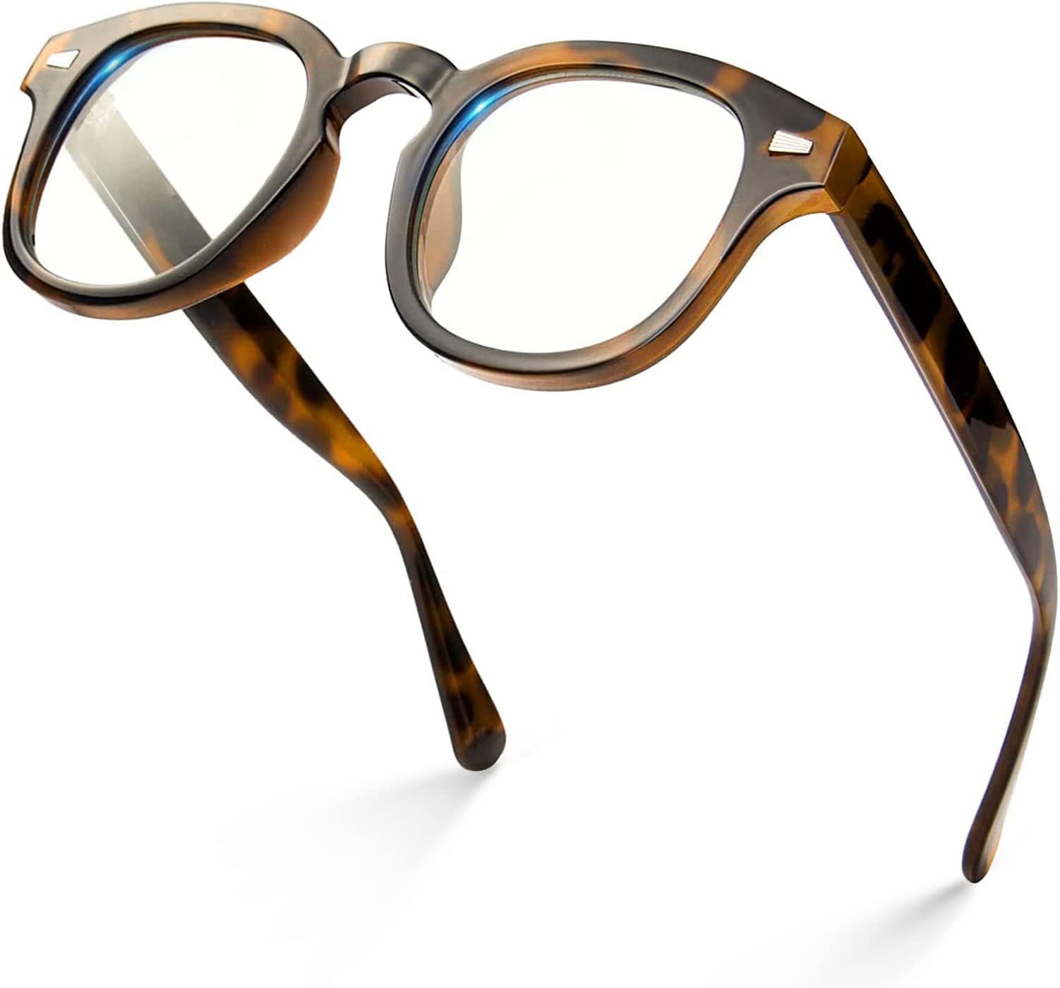 VISOONERetro Round Blue Light Blocking Glasses with Anti Computer Glare for Gaming Women and Men BLAZE