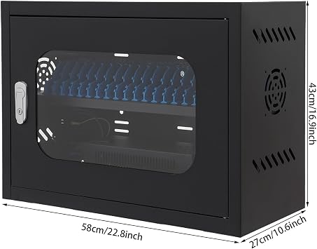 Rechargeable Mobile Phone Charging Cabinet,20 Slots Cell Phones Charging Station Portable Cellphone Charging Cart with Combination Lock, for Students and Employees, Tourists (20-Slots)