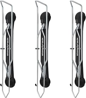 Steadyrack Bike Rack Pivoting Mountain Bike Rack- 3 Pack, Holds Up to 77 lbs, Fits 24"-29" Wheels, 2.1"-2.8" Tires, Foldable Wall Mount for Space-Saving Bicycle Storage