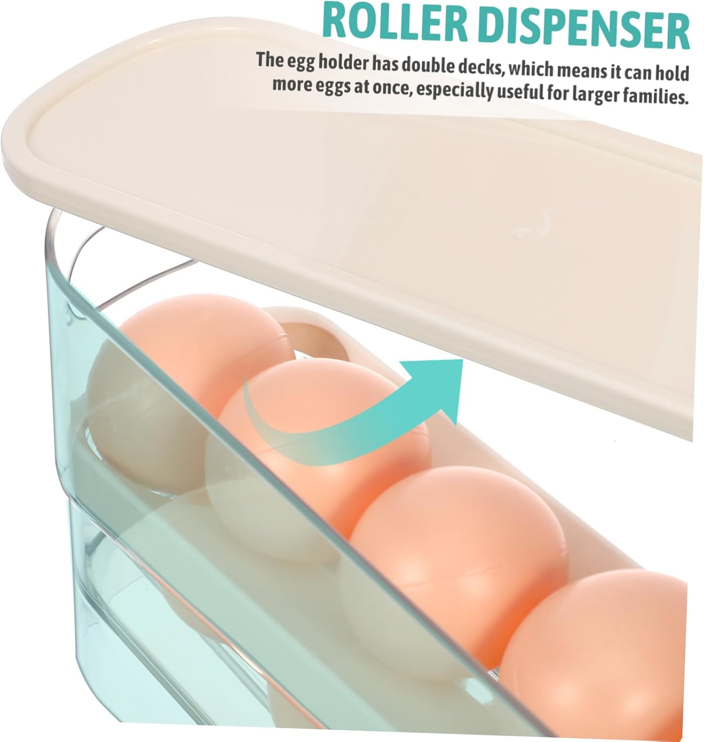 Automatic Rolling Organizer for Refrigerator Holder Space-saving Design Effortless Access for Efficient Kitchen Organization
