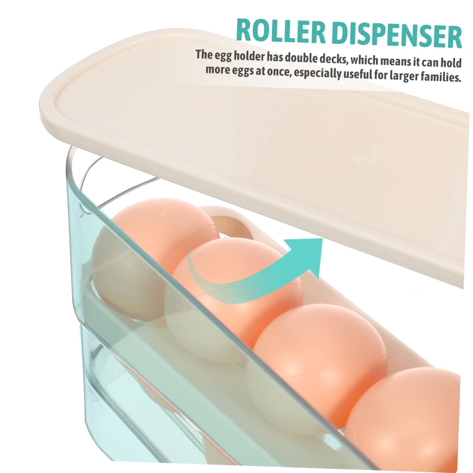 Alipis 4 Stück Für Rollende Eier Kühlschrank Organizer Eigentümer Eierrollerspender Eierhalter Eierständer Kühlschrankbehälter Für Eier Kühlschrank-organizer Plastik