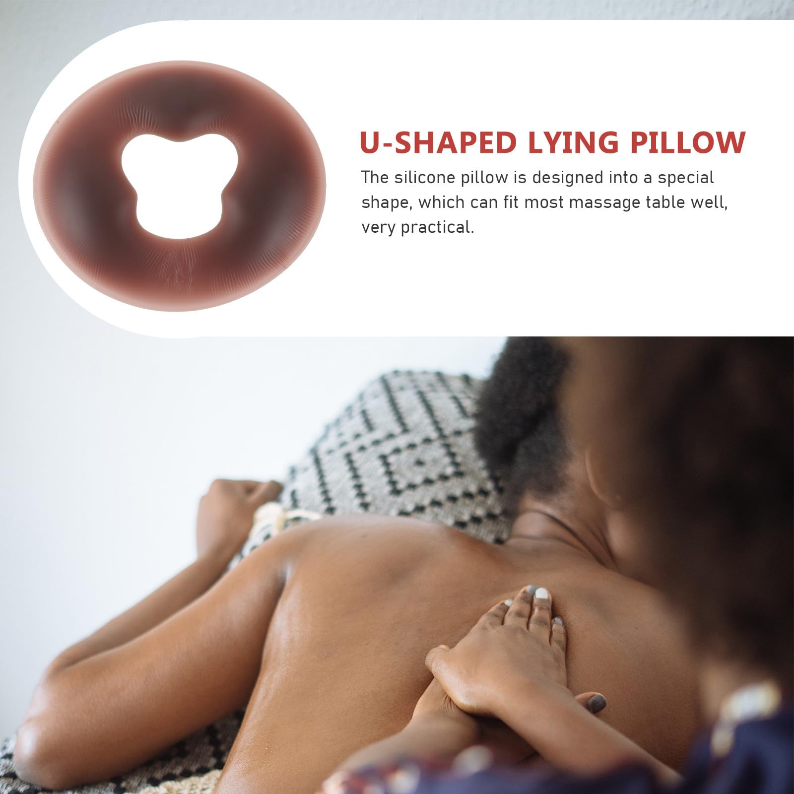 iplusmile Almohada Facial de Silicona para Masaje en Salón SPA, Forma Especial, Material Amigable Piel, Cómoda para Cara y Cabeza en Casa o Salón