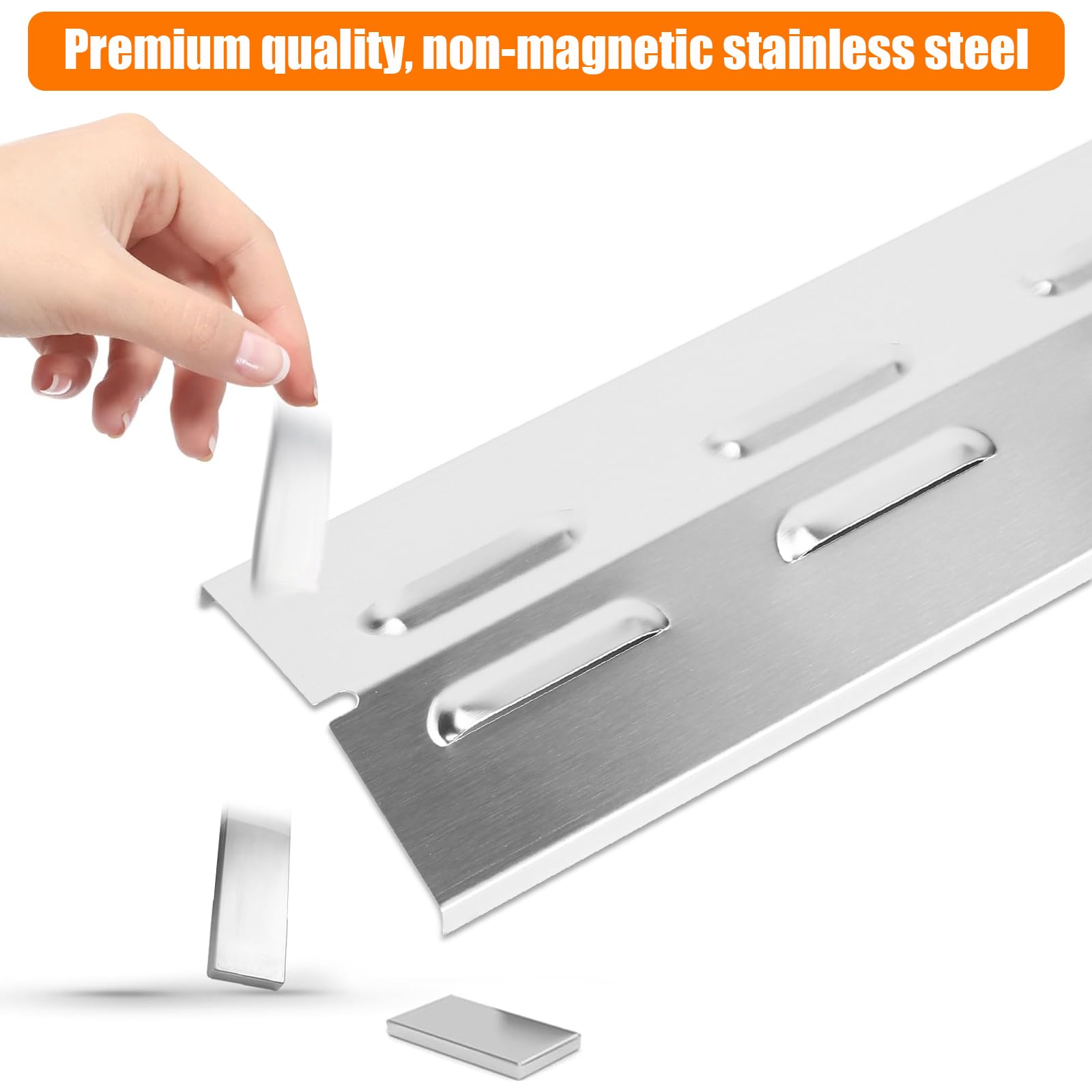 GFTIME 36,5x12cm Coperchio bruciatore universale in acciaio inossidabile Piastra riscaldante Bruciatore Pezzi di ricambio per Enders Chicago 3, Enders Boston Pro 3K/6 Kr Turbo, Tepro, Barbecook Brahma