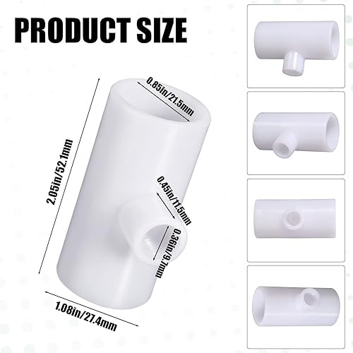 Miniatura 2 de Outus Paquete de 50 accesorios de PVC para bebedero de pollo, accesorios de PVC totalmente automáticos para pezones de agua de pollo roscados,