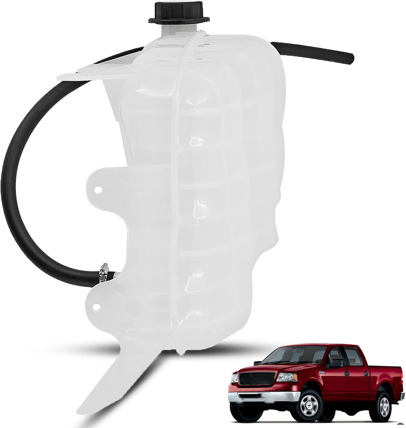 4C4Z8B379A Coolant Reservoir Tank with Cap Tubing, Engine Coolant Overflow Recovery Reservoir Tank for Ford F-650 F-750 2004-2007 for IC Corporation for International Harvester 603-5110 4C4Z8A080EA