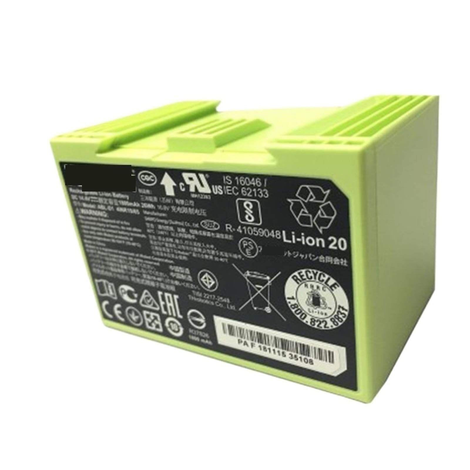 Batterie De Remplacement 14,4 V 1800 MAh,Compatible with IRobot Roomba, Séries E Et I, I7+, E5, 7150, 7550, I3, 3150, I3+, 3550, I4, 4150, I4