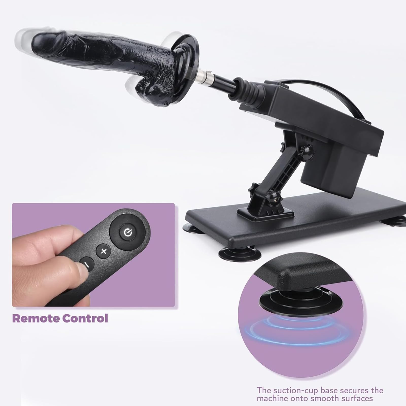 Elektrische Sexmaschine mit 3 Aufsätzen, Automatische Stoßmaschine mit Saugnapf Adapter, Verstellbare Geschwindigkeit & Winkel, Intimspielzeug für Männer und Frauen, Diskrete Verpackung | Erotik, Körperpflege, Drogerie