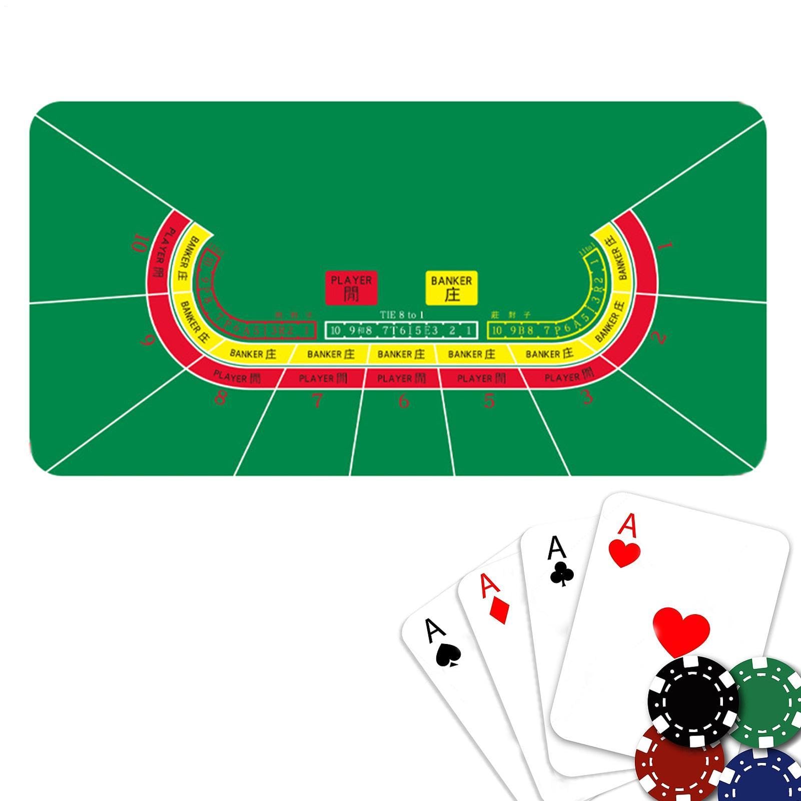 Nappe de Poker, Nappe de | Grand Tapis de Table de 120x60cm | Couvertures de Table à Cartes, Tapis de Poker pour, supérieur pour fête de, collectes de Fonds, soirée à thème, rassem