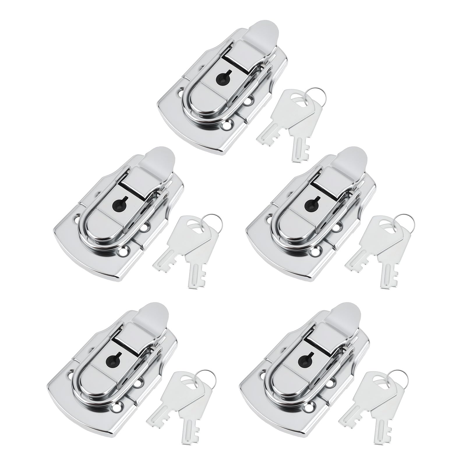 Briny River 5Pcs Slide The Box Clip With Keys 76X45x10mm For Toolbox Suitcase Storage Boxes