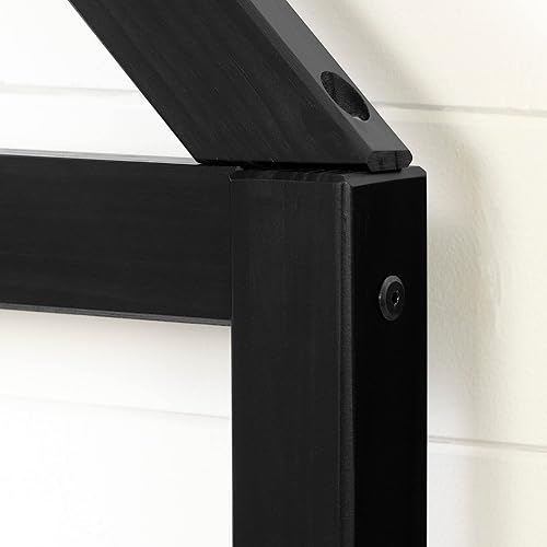 Miniatura 6 de South Shore Sweedi - Cama con cabecera de marco de casa, tamaño individual, color negro mate