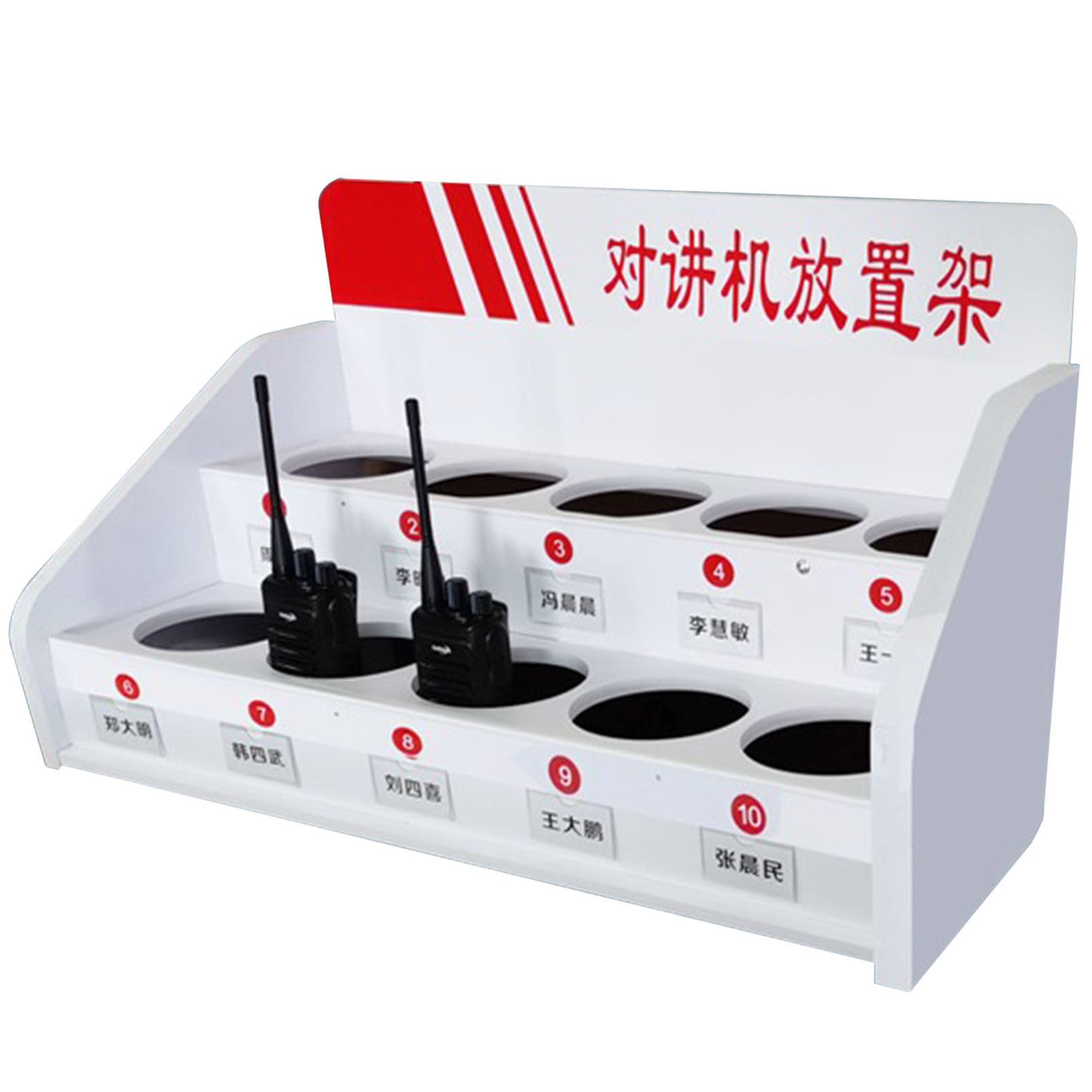 Soporte para radio Estuche de almacenamiento para walkie talkies, organizador de escritorio con soporte para walkie-talkie, organizador multidispositivo universal Soporte para soporte para radio