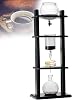 Cold Brew Maker Ice Coffee Machine With Slow Drip Technology,Cold Brew Coffee Tower, Large Capacity Cold Brew Coffee Tower, Black Wood Straight Frame