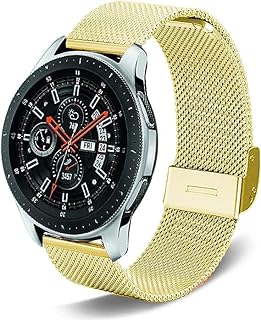 سوار ساعة بديل معدني من الفولاذ المقاوم للصدأ متوافق مع ساعة جير اس 3 كلاسيك SM-R760 / S3 فرونتير SM-R770 مقاس 22 ملم للرجال والنساء من في فولت