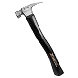 California Hammer 16 oz&comma; Rip Claw&comma; Milled Face&comma; Hickory Wood Handle&comma; Curved Handle for Woodworking&comma; Clamping&comma; Drilling&comma; Carpentry&comma; Driving&comma; Pulling Out Picture Hanging Nails&comma; Wall nails