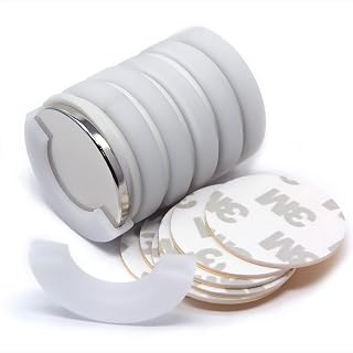CMS Magnetics - (6 Count, 1.26”x1/8”) Powerful Neodymium Magnets with 3M Adhesives Included, Strong Disc Rare Earth Magnet for Fridges, Crafts, Iron Filing Demo, Science & DIY Projects