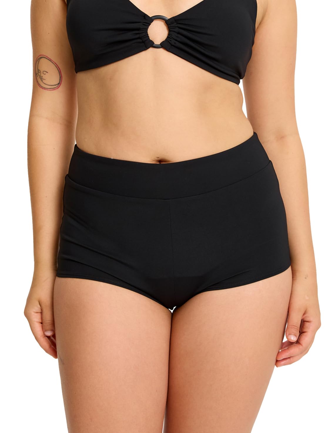 Modibodi Maillot de bain avec protection menstruelle – Haute absorption (40 ml/8 tampons) Noir – Short de bain étanche