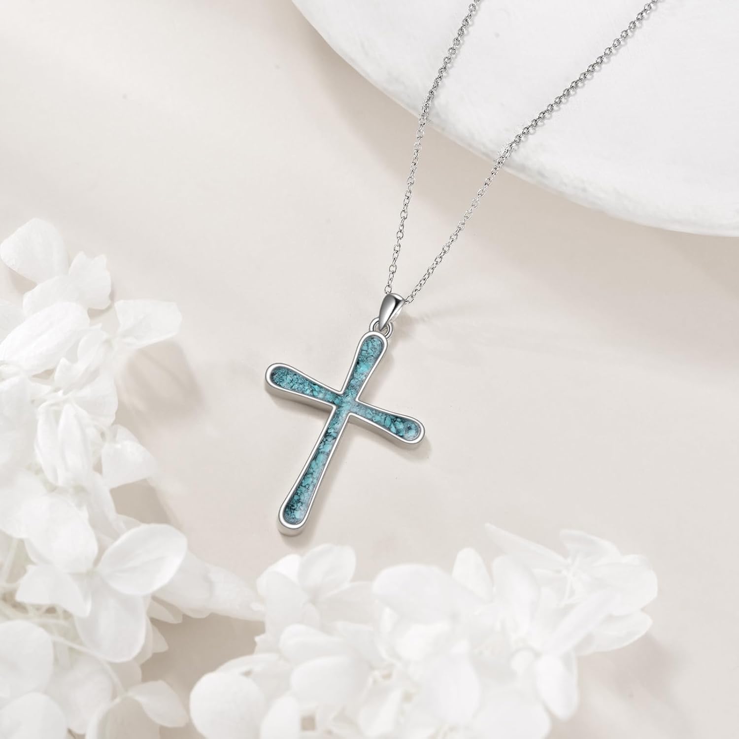 Cross Necklace 925 Sterling Silver Cross Pendant Necklace Religious Jewelry Gifts for Women Men - Image 4