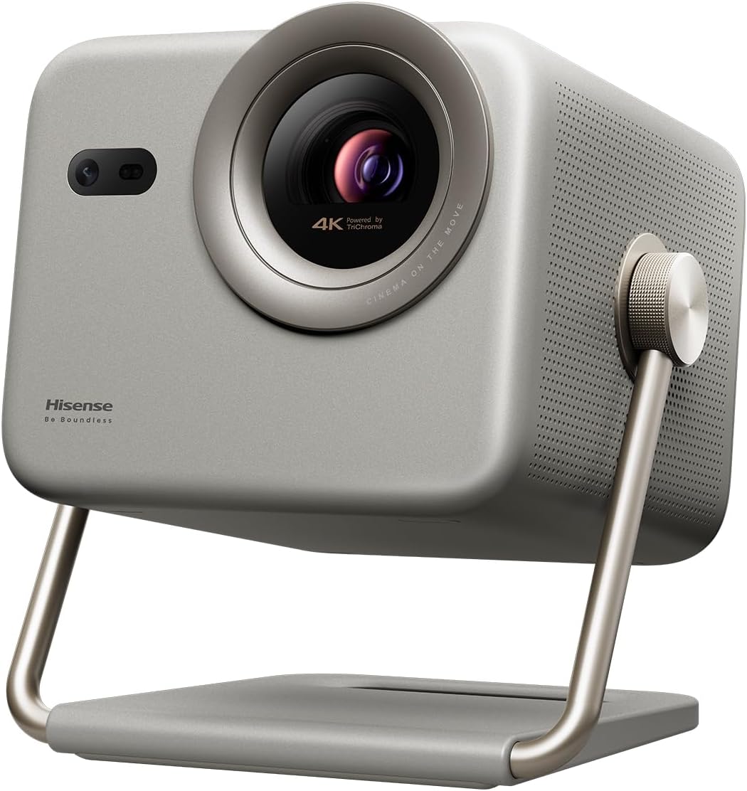 Hisense M2 Pro-4K UHD Smart VIDAA Projector with 65"-200" Projection Size, Triple Colour Laser, AI 4K Upscaler, 1300 ANSI Lumens, Optical Zoom and DTS Virtual:X