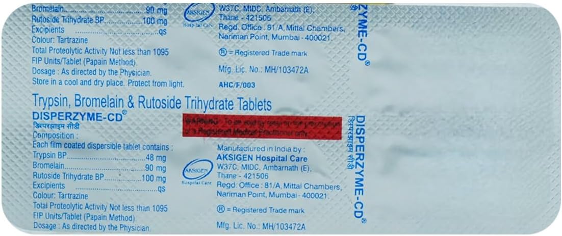 DISPERZYME-CD - Strip of 10 Tablets