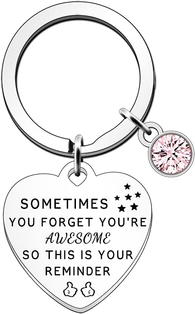 SDOFY Sometimes You Forget You are Awesome So This is Your Reminder Keyrings for Women Inspirational Gifts for Best Friend Sisters Daughter Coworker Women Birthday Christmas Graduation Gifts for Her
