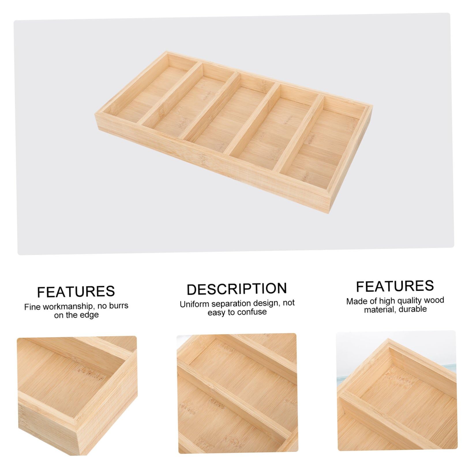 Vassoio Porta Occhiali in Legno Multiscomparto Custodia per Occhiali da Sole e Vista Resistente Supporto Stabile per Casa e Negozi Set da 5 Pezzi