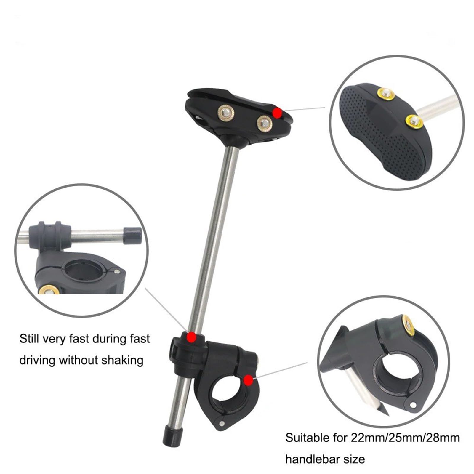 Parabrezza Moto Per Con 22MM 25MM 28MM Parabrezza Regolabile Per Moto Universale Staffa Per Parabrezza Kit Di Montaggio Per Parabrezza Deflettore Per Parabrezza Per Moto