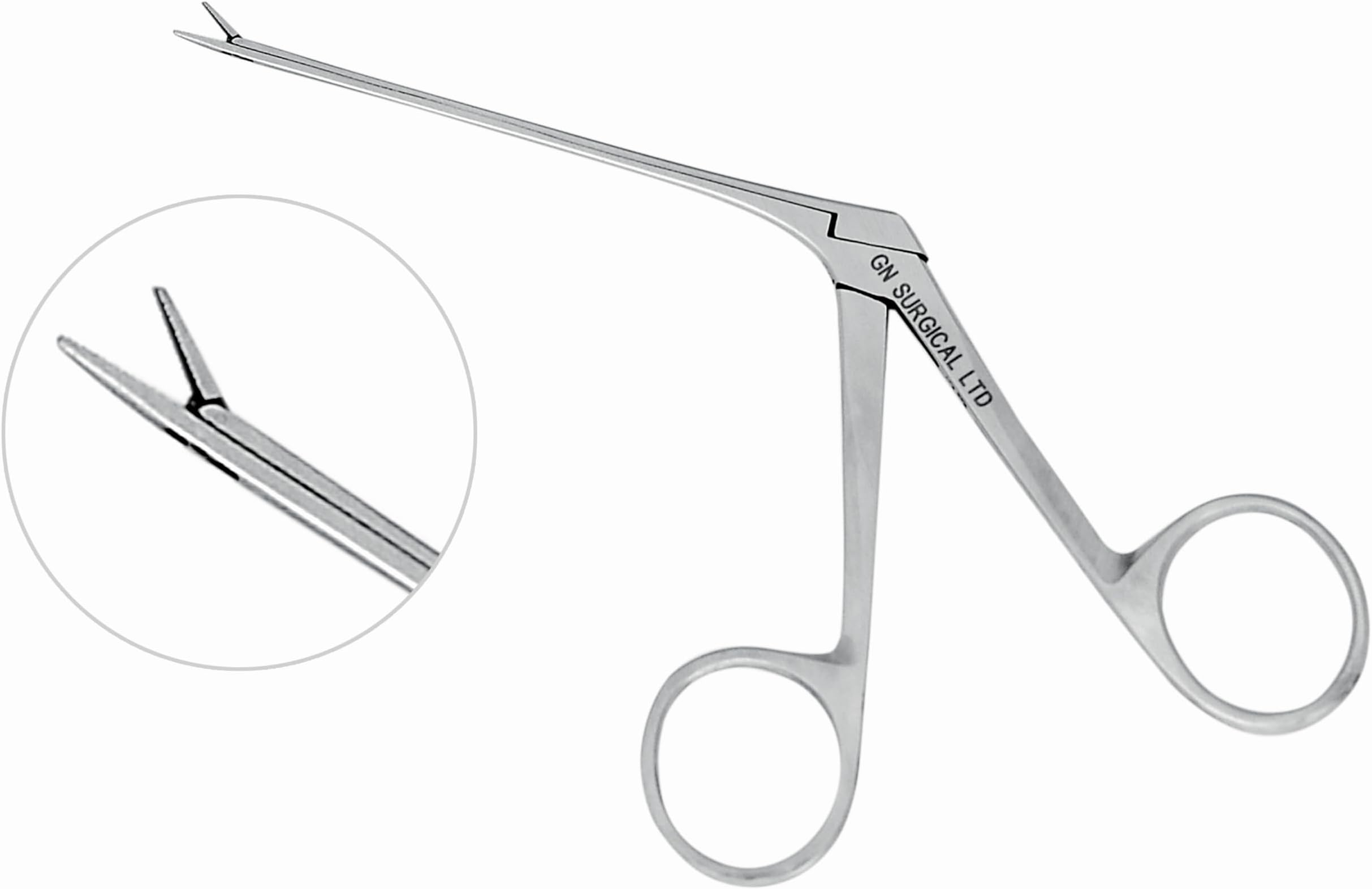 Micro Ear Crocodile Forceps - 8cm Stainless Steel Ear Forceps, 3-Inch Plier Tools for Medical, and Veterinary Use - Durable and Rust-Resistant