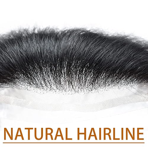 Miniatura 4 de Postizo frontal para hombres, extensión natural de la línea de cabello humano virgen para la frente, línea de cabello de repuesto para la frente,