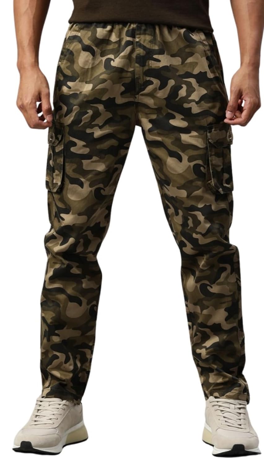 ADBUCKS Men’s Regular Fit Cargo Style Pants – Comfortable and Durable Men’s Cargo Pants for Outdoor Activities