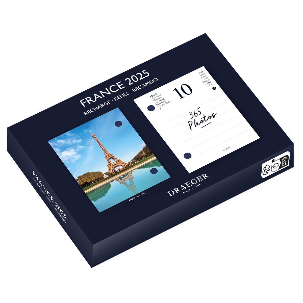 Draeger Paris Portafoglio Piatto Uomo – Blu Reale, 12x2x9 Cm, 4 Scomparti + Porta Documenti - 6