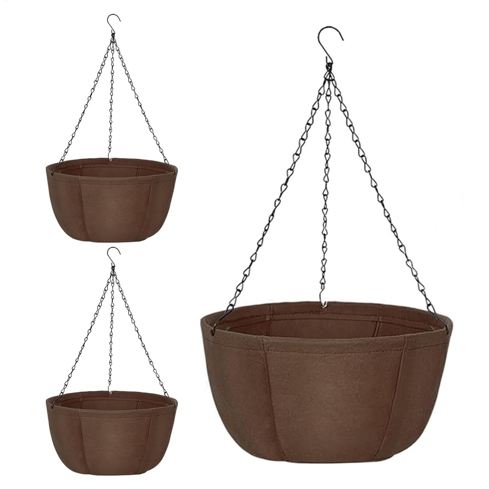 Pots de fleurs suspendus pour gagner de la place sur les balcons étroits