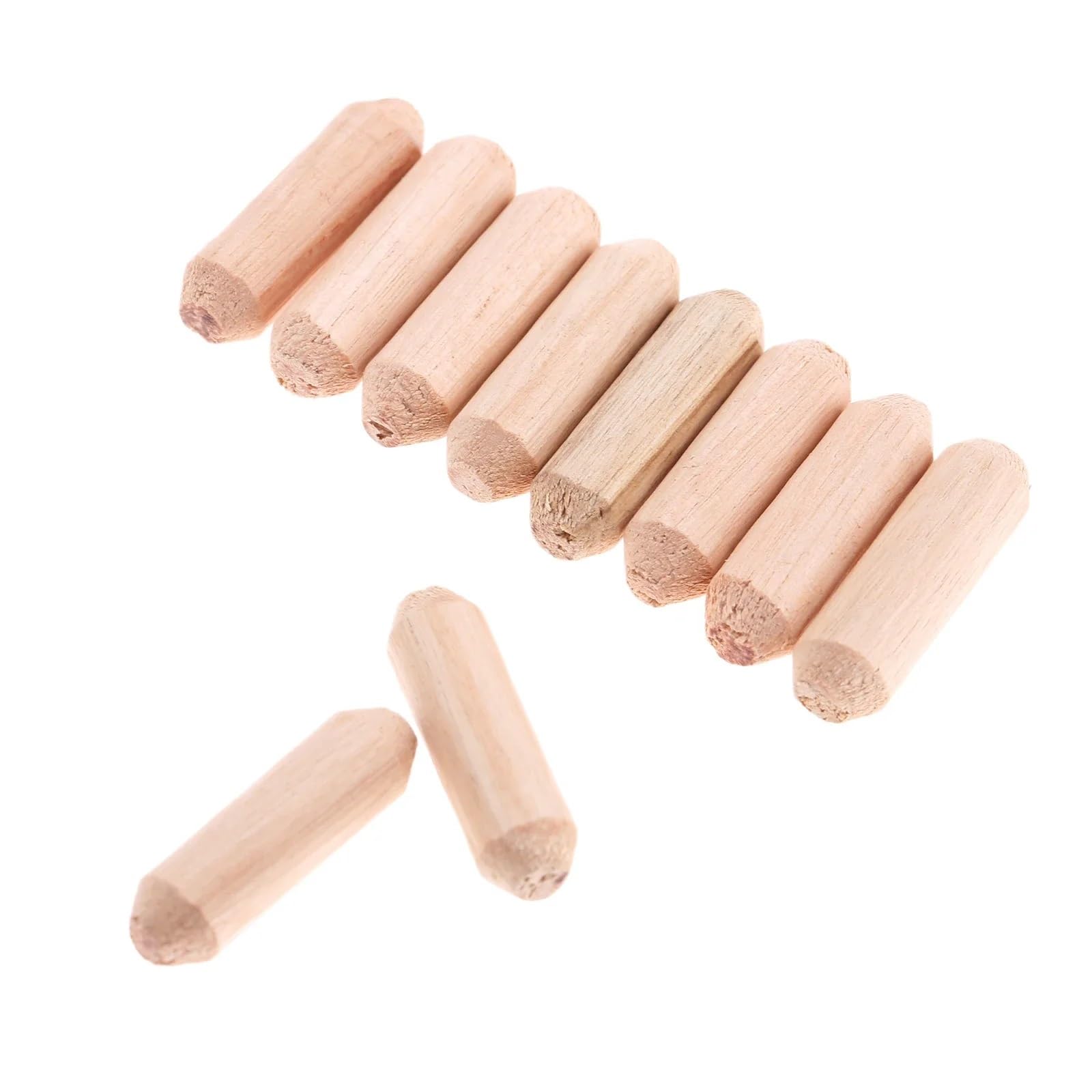 hölzerne Passstifte, Schrank Schublade rund geriffelt Holz Handwerk Dübel Stifte Stangen Set Möbelbeschlag M6 M8 M10 50–200 Stück(8x60mm 50pcs)