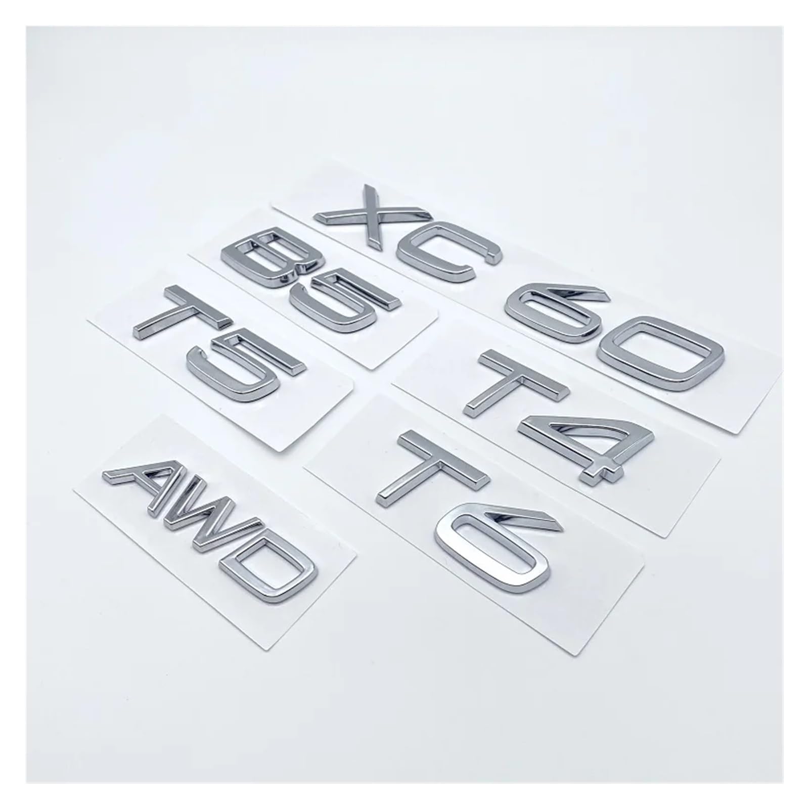 Autocollant 3D AWD B5 T4 T5 T6 Pour Volvo XC60 - Lettres De Coffre Glossy Noir