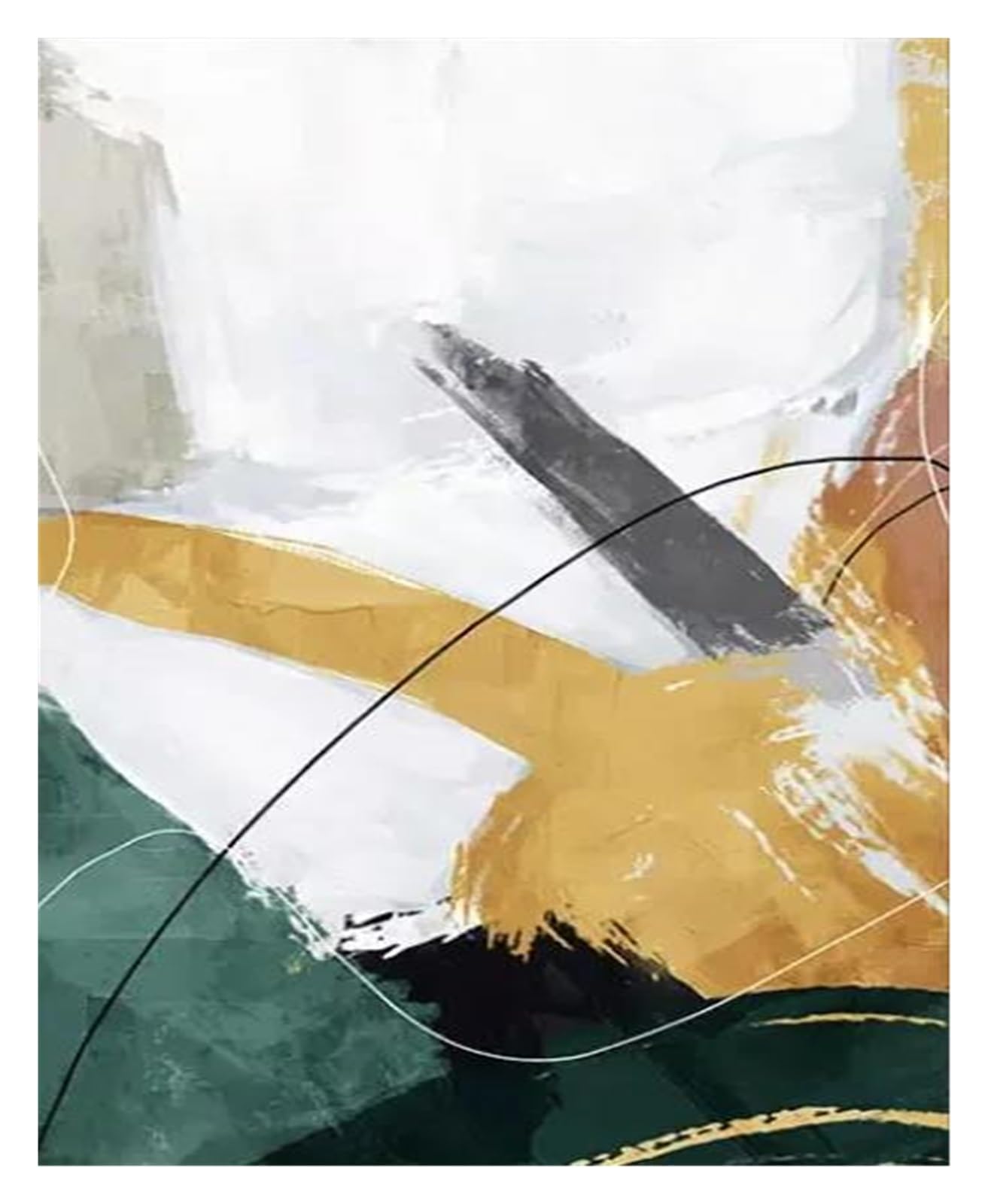 Toile art moderne abstraite 60x120 et peinture huile pour salon contemporain