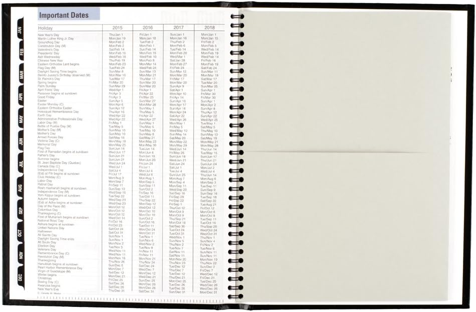 DayMinder Premiere Weekly Planner, Hardcover, 8 x 11 Inch Page Size, Black (G520H-00)