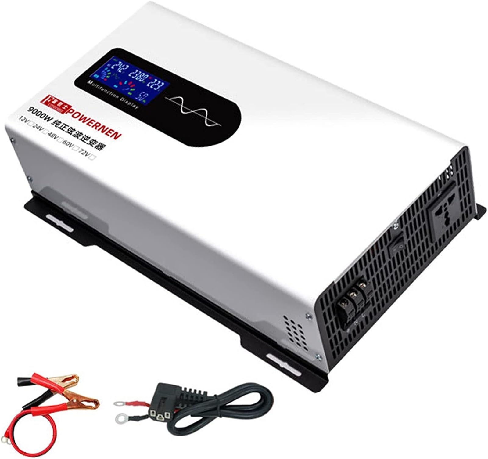 Power Inverter Pure Sine Wave 7000W/8000W/9000W/10000W/12000W/15000W/20000W Peak DC12V/24V/48V/60V/72V to AC 110V/230V 240V Car Converter with Voltage
