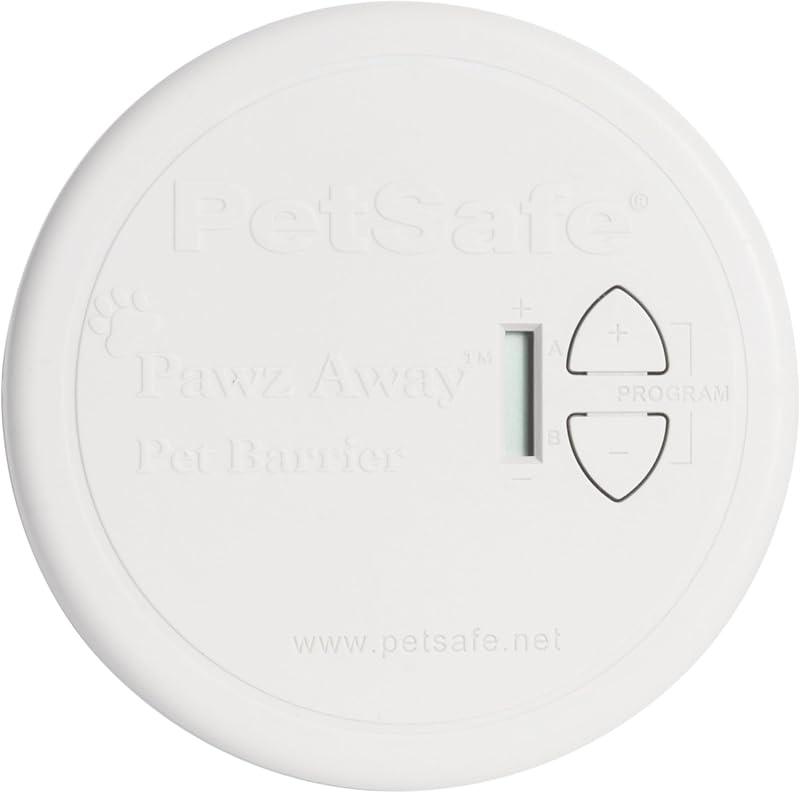 PetSafe Pawz Away Extra Indoor Pet Barrier Transmitter - Teaches Boundaries Indoors - Wireless Fence Signal - Compatible with Pawz Away Receiver Collars - Battery-Powered Training Device | Base Unit Only, Replacement, Extra, Add-A-Barrier, Expand Pawz Away System Up To 6 Ft Radius (12 Ft Diameter), Static