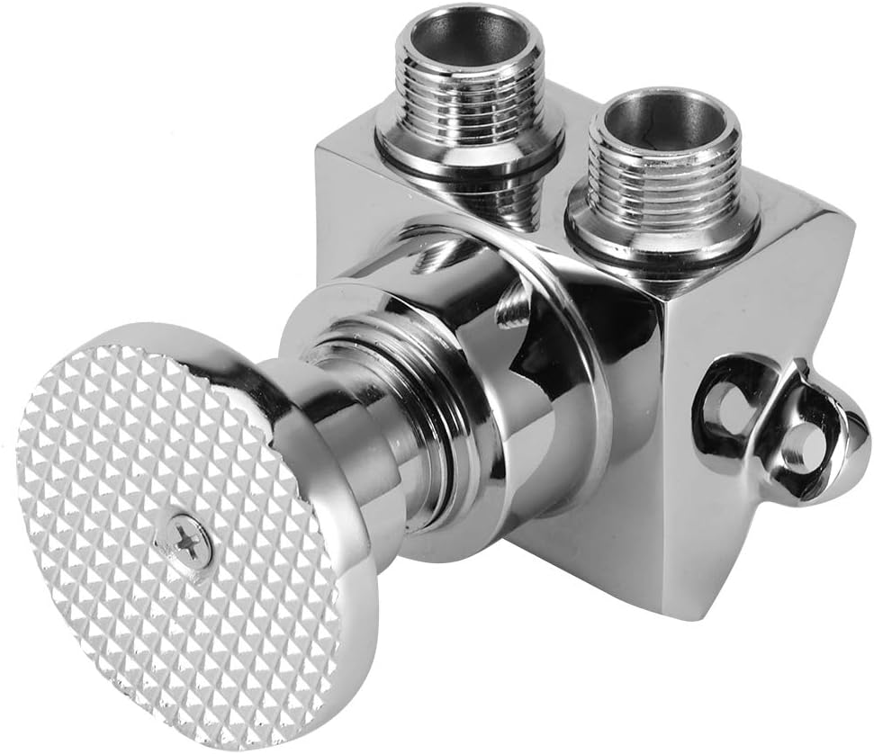 Garosa Copper Floor-Mounted Foot Pedal Valve Faucet G1/2" Thread for RV Hospital Lab Factory - Durable Water Shut-Off Control