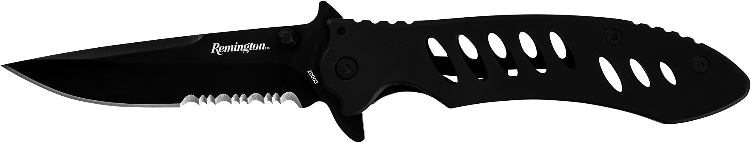 Remington Cutlery R20003 F.A.S.T. Series Frame Lock Large Knife with Pocket Clip, Black