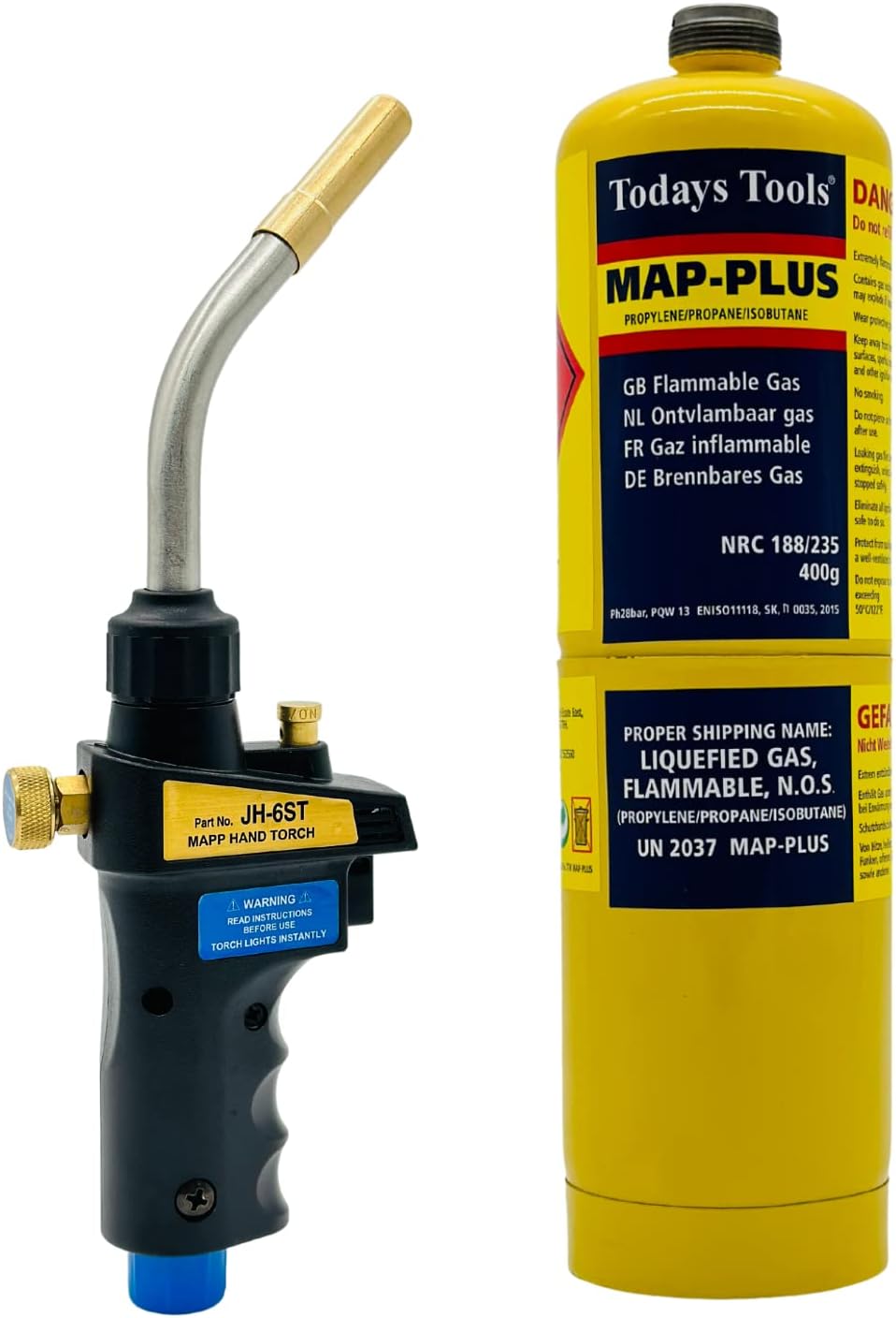 MAPP MAP GAS TURBO TORCH JH-1D1 + 1 soldering brazing heat