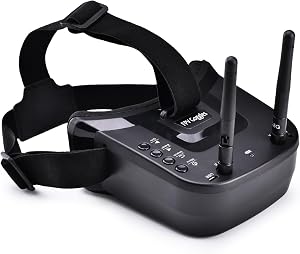 5.8G FPV Goggles with Antennas: 3 Inch Screen 5.8G 40CH Build in Battery Video Headset for Analog FPV camera and Transmitter FPV Drone RC Car Airplane RC Hobbies by Speedybee