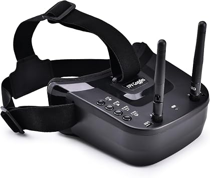 5.8G FPV Goggles with Antennas 3 Inch Screen 5.8G 40CH Build in Battery Video Headset for Analog FPV camera and Transmitter FPV Drone RC Car Airplane RC Hobbies by Speedybee