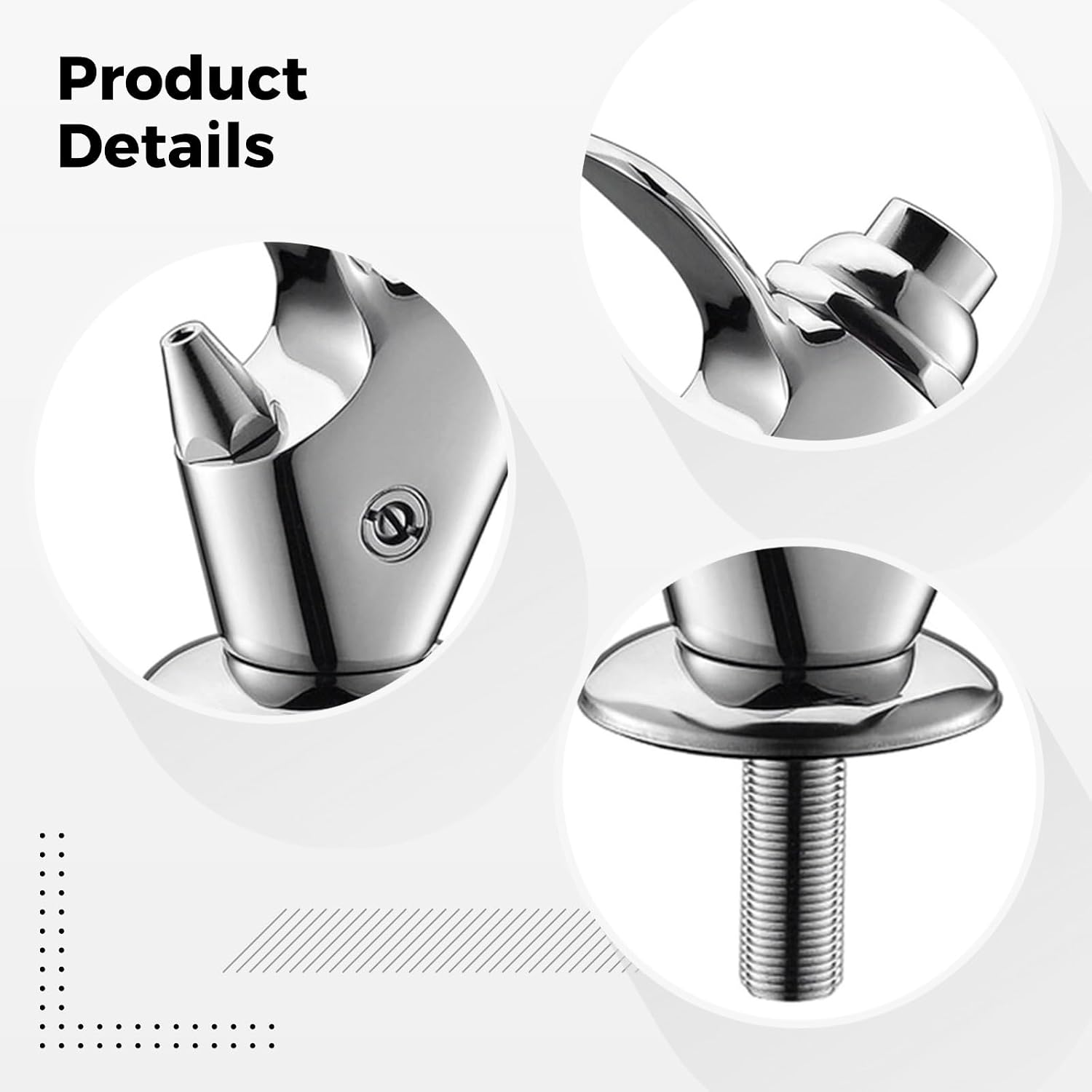 Metal Water Faucet, Chrome Exterior, 2.9 in, Direct Drink