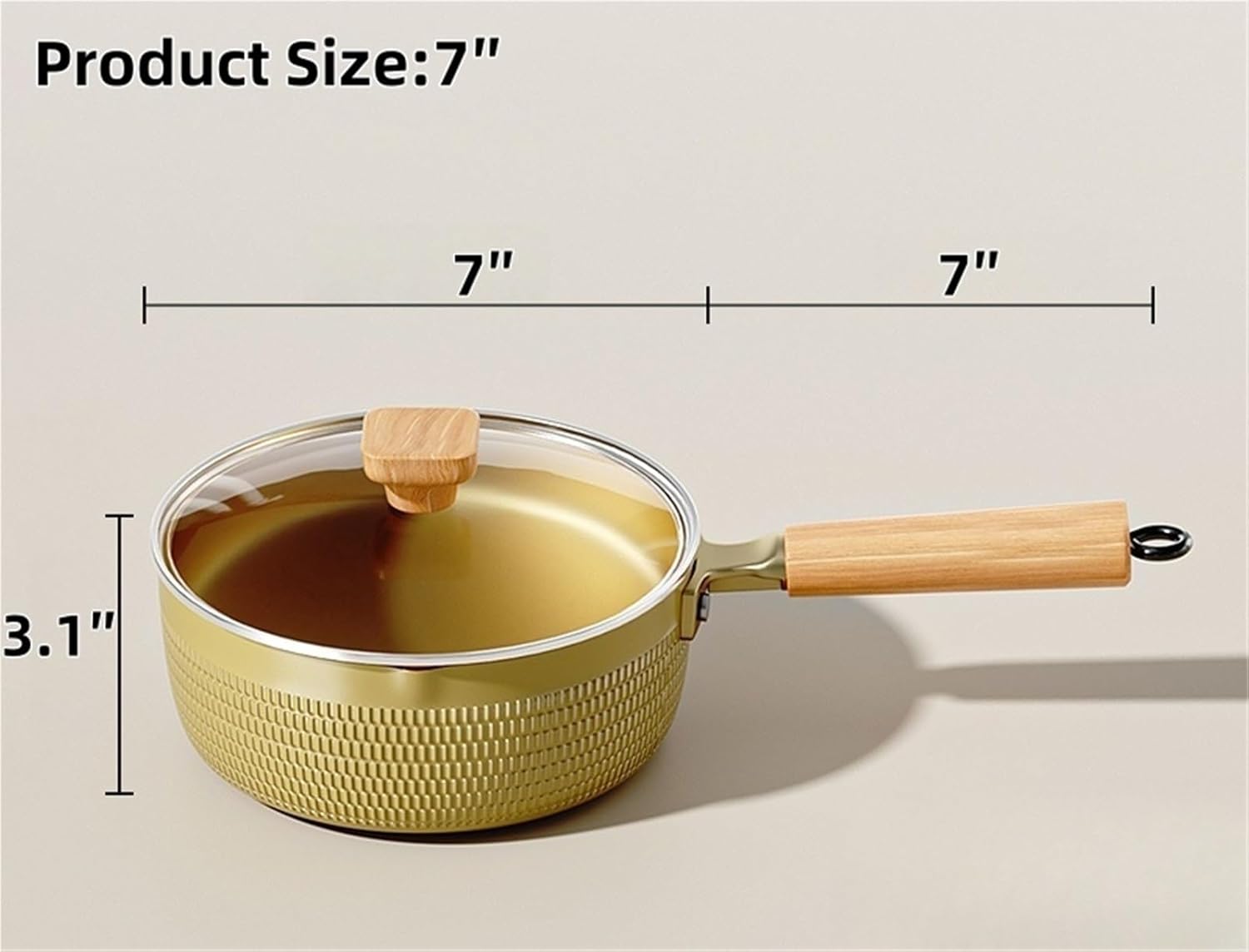 Sauce Pan With Glass Lid 1.9 Quarts & 2.5 Quarts Aluminum Alloy Saucepan Nonstick With Long Handle Cooking Pot For All Stovetop Compatible