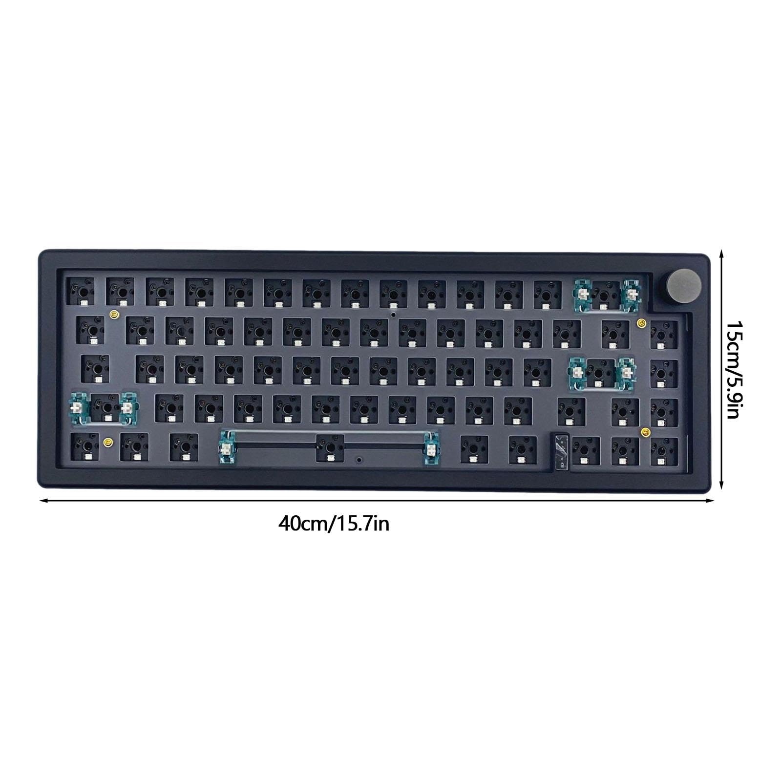 BELJE Tastiera cablata, 2,4 G, GMK67, tastiera meccanica compatta RGB retroilluminata, portatile, 67 tasti, tastiera da gioco con manopola multimediale, forniture per ufficio per sala giochi, casa, | retroilluminata, portatile, 67 tasti, tastiera da con m