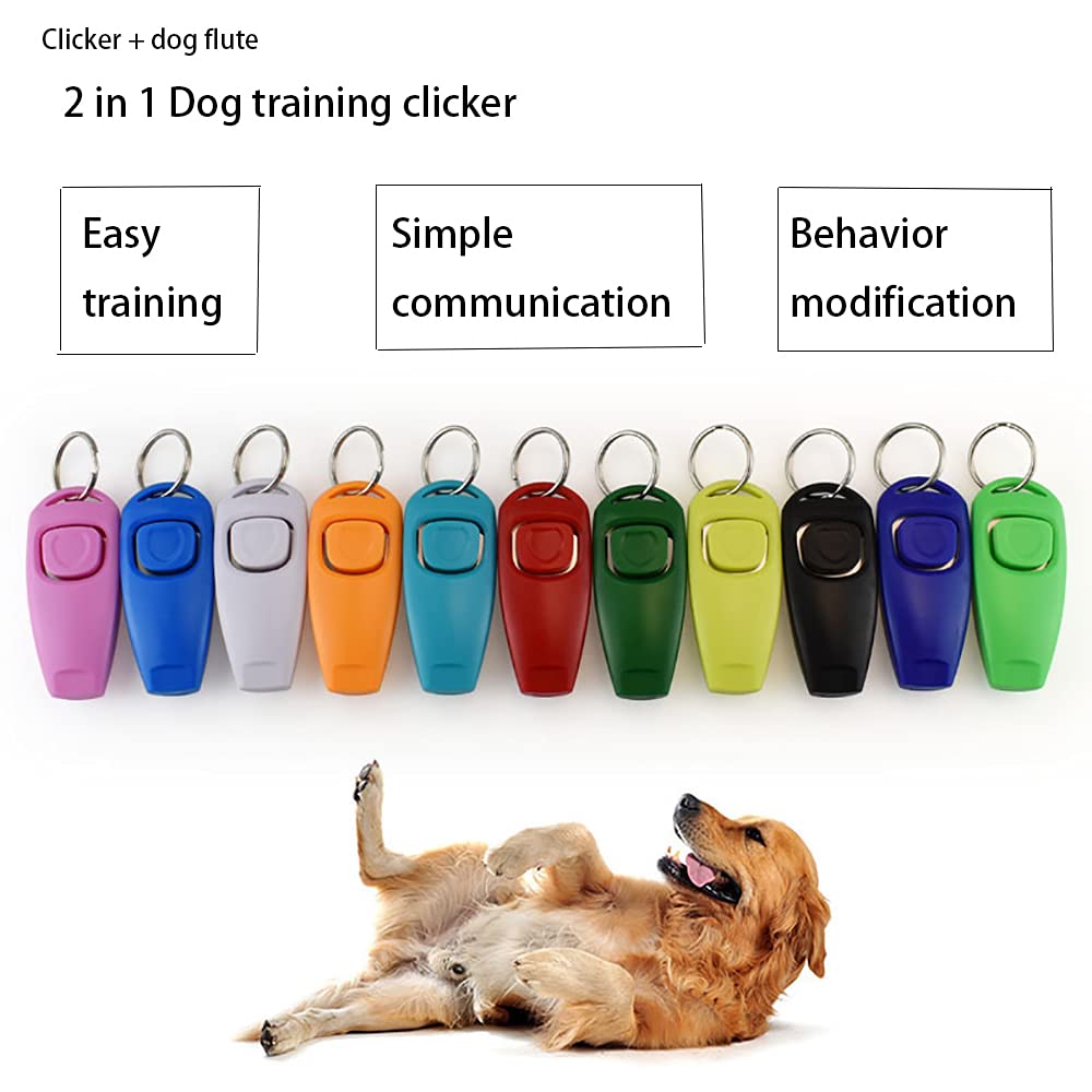 SEIWEI Clicker et sifflet 2 en 1 pour chien et chat - Rouge