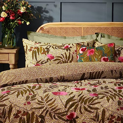 furn. Wylder Nature House Of Bloom Poppy Duvet Cover Set - Double - Sage - Image 3