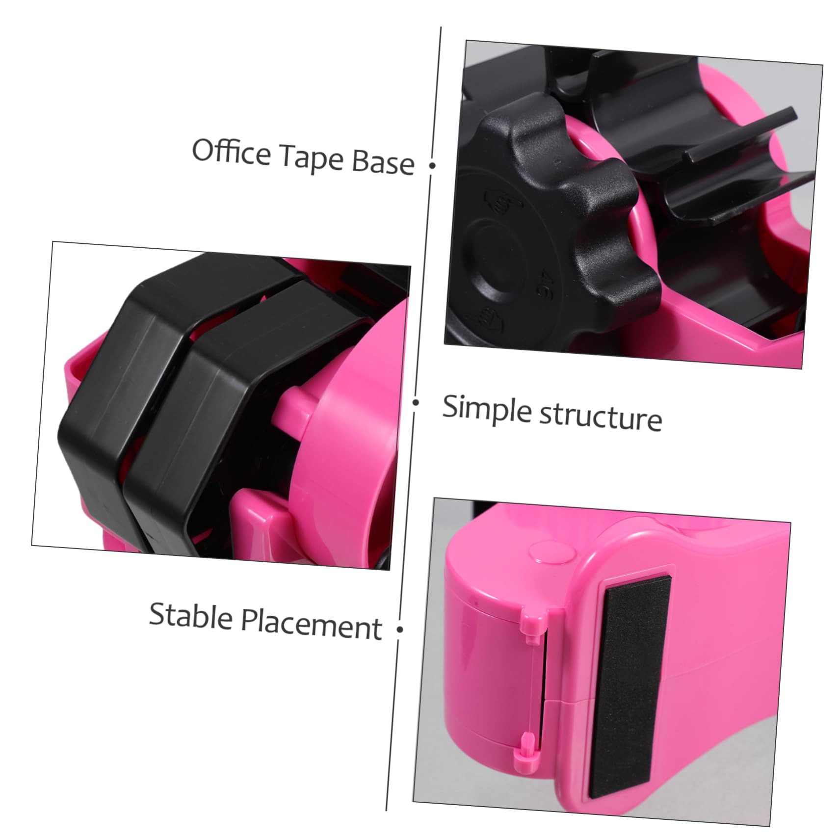 Dispenser Nastro Adesivo Trasparente in Plastica con Cutter | Organizer da Scrivania per Scuola e Ufficio, Uso per Riparazioni e Fascicolazione Documenti, Design Semplice